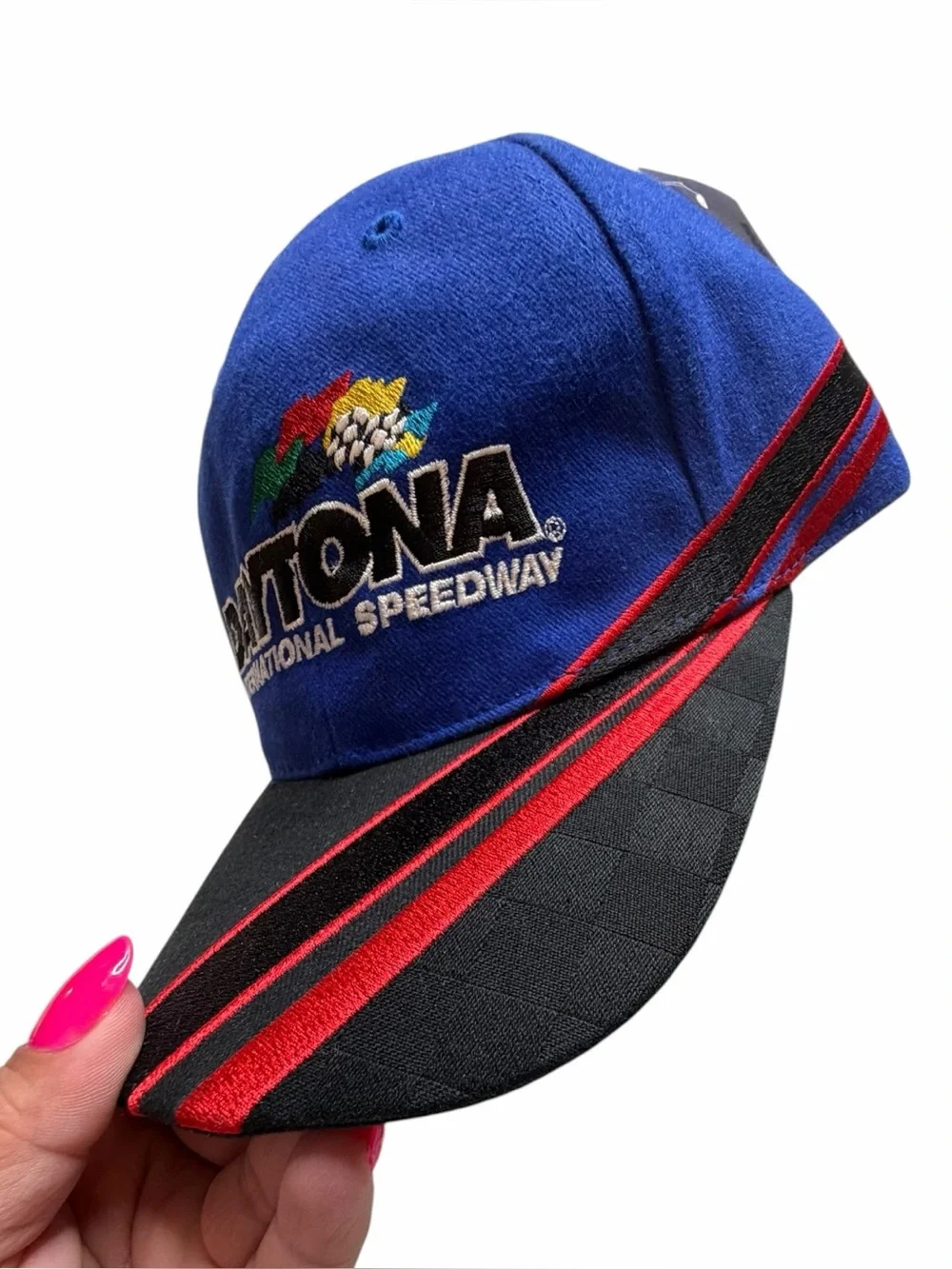 Nascar Daytona International Speedway 90s Vtg Racing Embroidered Blue Hat One Sz